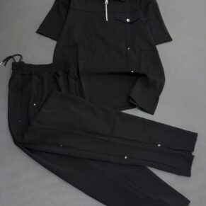 The Onyx Utility Quarter-Zip Set (Jet Black)