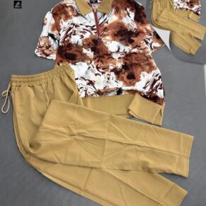 The Terracotta Marble Quarter-Zip Set (Sand & Sienna Swirl)