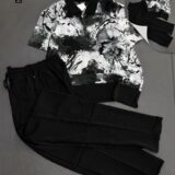 The Monochrome Ink-Wash Quarter-Zip Set (Midnight & Slate)