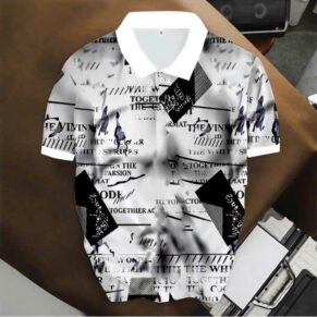 The "Abstract Ink" Graphic Polo