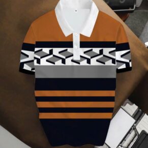 Modern Stripe Horizon Polo