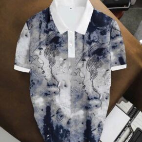 Indigo Marble Polo
