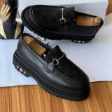 Louis Vuitton Black Leather Loafers