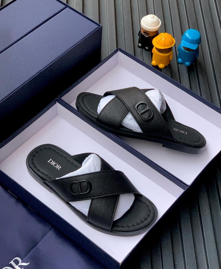 The Dior Aqua Criss-Cross Slide in Powder Blue - Image 2