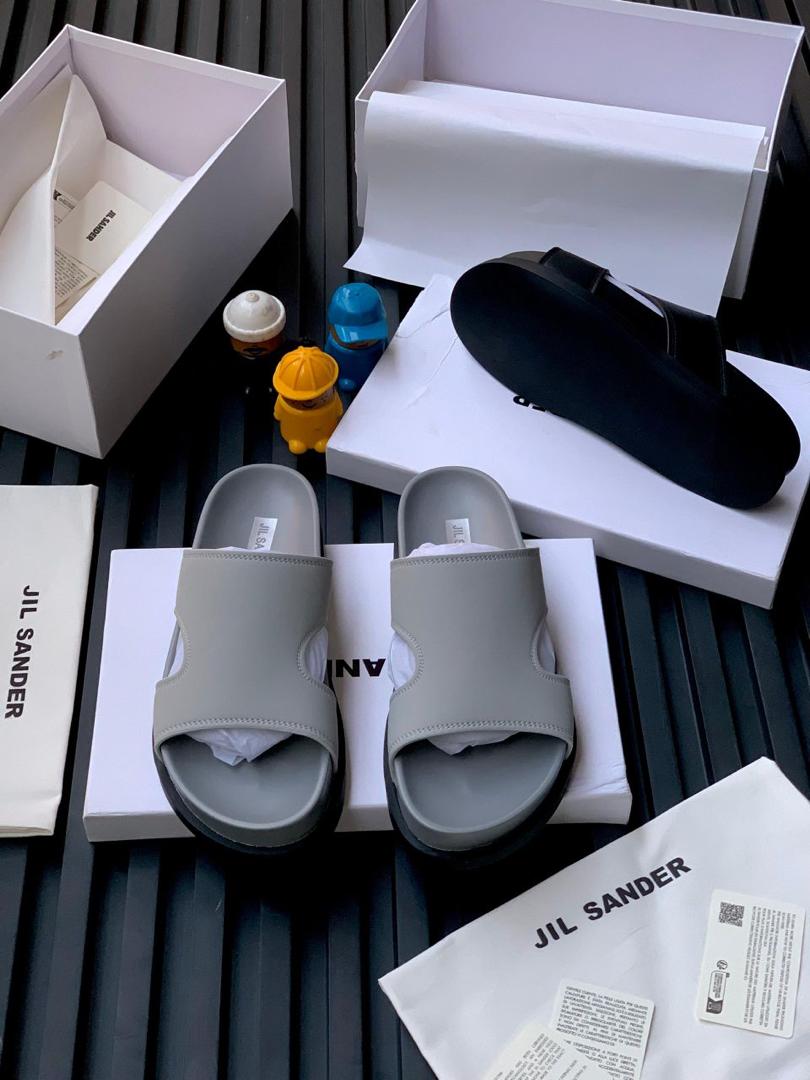 Jil Sander leather Slide ash