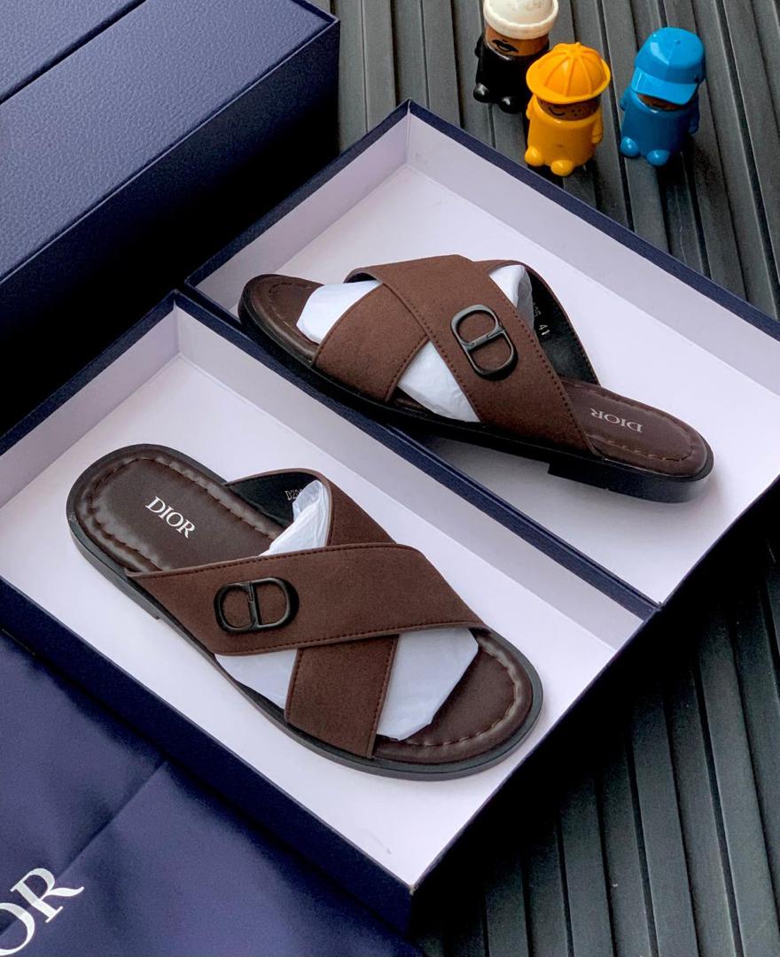 The Dior Aqua Criss-Cross Slide in Powder Blue - Image 3