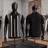 Bold & Sophisticated): Apex Contrast Stripe Premium Knit Polo