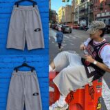 Entire Studios Signature Graphic Heavyweight Shorts in Light Grey